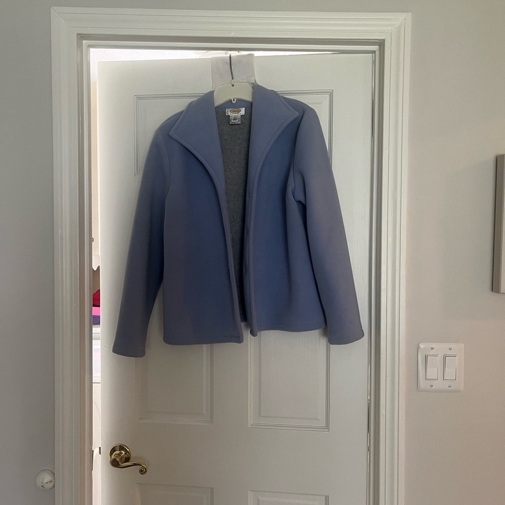 Talbots Blue Blazer Relaxed Fit Hip Length